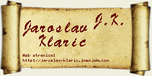 Jaroslav Klarić vizit kartica